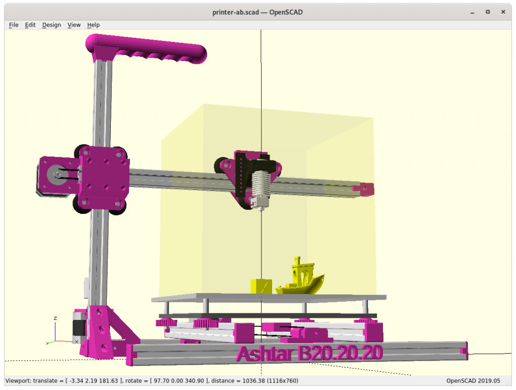 3d Printer Ashtar B Draft Xyz Dims