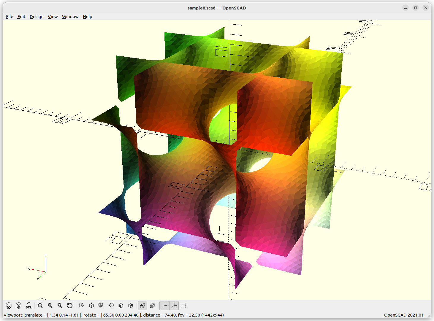 Gyroid | XYZ dims
